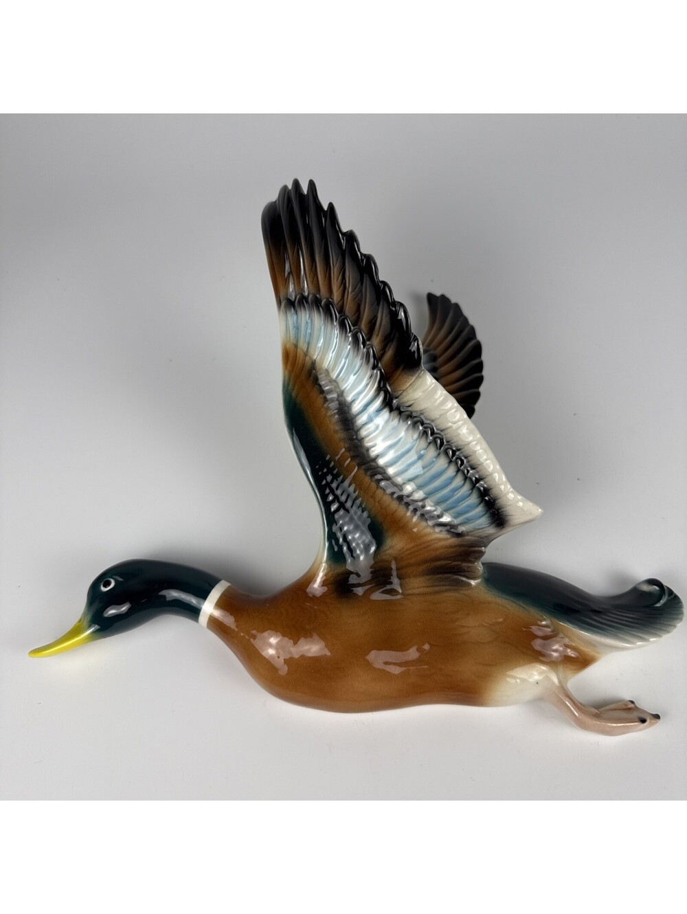 Jema Holland Flying Mallard Duck Wall Plaque 11" Ceramica de Cuernavaca Mexico